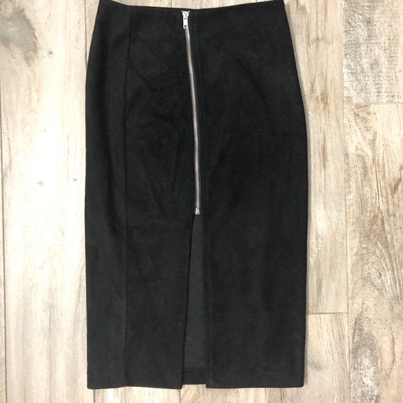 Faux suede midi skirt size small - Picture 2 of 3